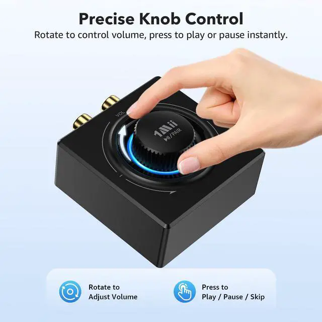 Alt view image 4 of 7 - B06T3 Bluetooth 6.0 Receiver for Home Stereo, RCA & 3.5mm AUX Jack