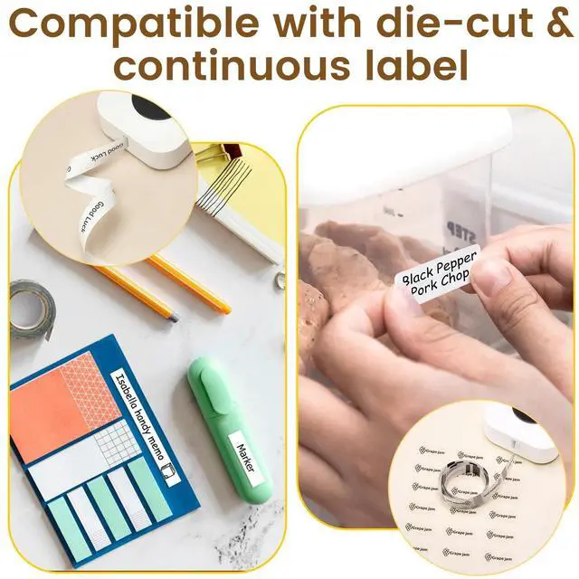 Alt view image 4 of 7 - D30 Mini Bluetooth Label Maker Machine with Tape Portable Printer