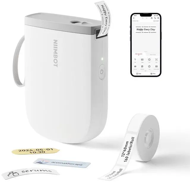 Main image of D11 New Version Label Maker Machine with Tape,300DPI Bluetooth Label Printer, Portable Thermal Printer,Sticker Maker for Organizing Home Office School,White