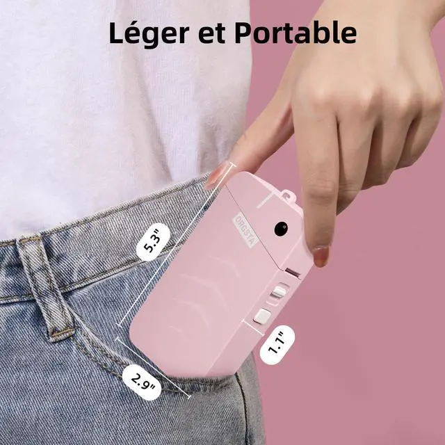Alt view image 3 of 7 - Label Maker, S001 Portable Bluetooth Label Maker Machine with Tape, Thermal Label Printer for Home, Office, School Organization, Wireless Mini Labeler Machine, Pink