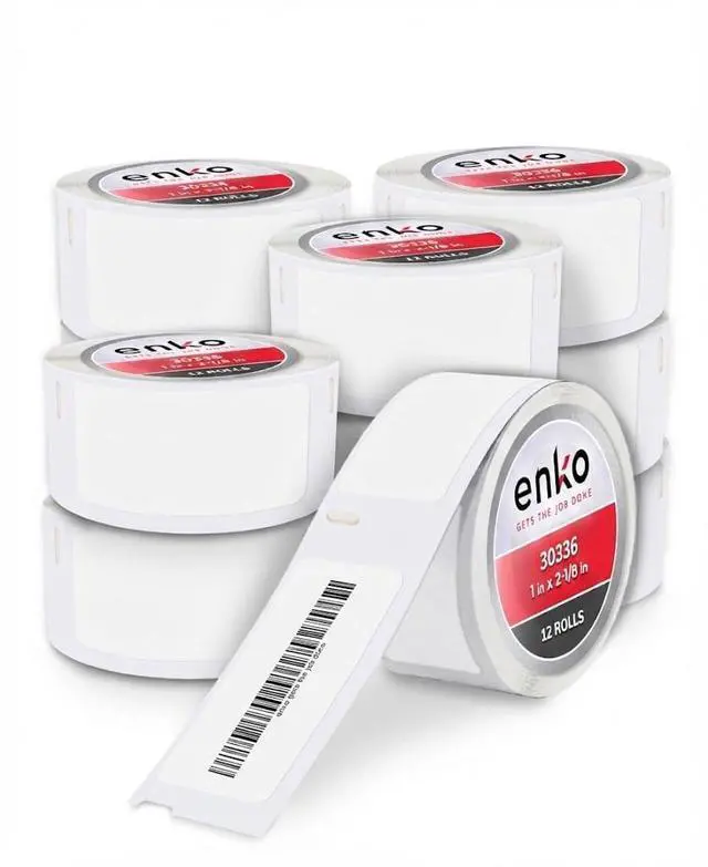Main image of 30336 Direct Thermal Address, Shipping and Barcode Labels (1 x 2-1/8 inches) - 12 Rolls | 6,000 Labels Compatible with Dymo LabelWriter 450 Turbo Printer and 4XL