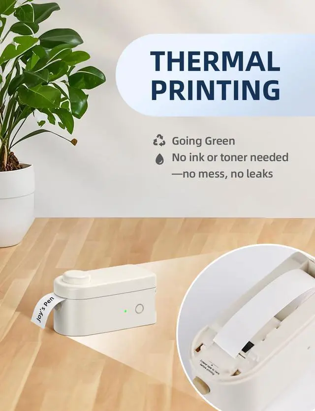 Alt view image 2 of 7 - Lightweight Label Maker with Cutter L1-C Bluetooth Printer
