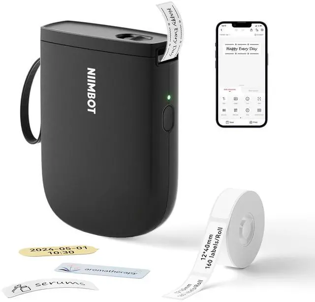 Main image of D11 New Version Label Maker Machine with Tape,300DPI Bluetooth Label Printer, Portable Thermal Printer,Sticker Maker for Organizing Home Office School,Black