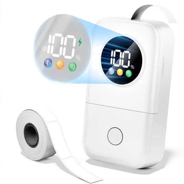 Main image of Label Maker Machine with Tapes, D30D Smart Screen Bluetooth Mini Label Maker, Small Rechargeable Labeler for Home Office School Organization, Multiple Templates Fonts Icon for Women, Crafters