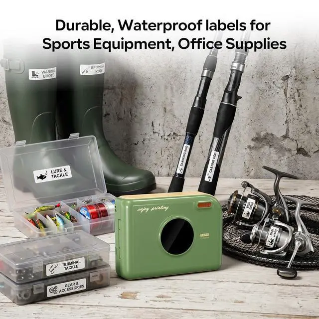 Alt view image 3 of 7 - Ribbon Label Maker with Waterproof Labels, A30 Bluetooth Mini Label Maker Machine with Tape 12mm 0.47 White, Portable Ribbon Printer Rechargeable for Gift Wrap, Cloth Name Tag, in/Outdoor Use