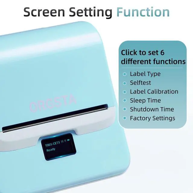 Alt view image 5 of 7 - Label Maker with Tape, T003 Thermal Label Maker, 3.15 Inch Bluetooth Label Printer Compatible with Phone & PC, Sticker Printer Barcode Thermal Maker - Blue