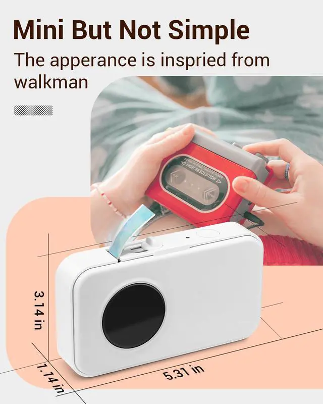 Alt view image 2 of 6 - D35 Label Maker, Support Pre-Cut/Continuous Paper,Portable Bluetooth Label Maker Machine,Labeler for School Office Home Organization Gift,Replace Typewriter- White