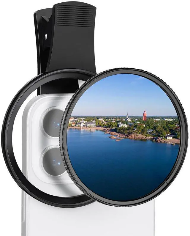 Main image of CONCEPT 67mm Clip-on CPL Phone Camera Lens Filter Kit, Circular Polarizer Polarizing Filter Compatible with iPhone 16 15 14 13 12 11