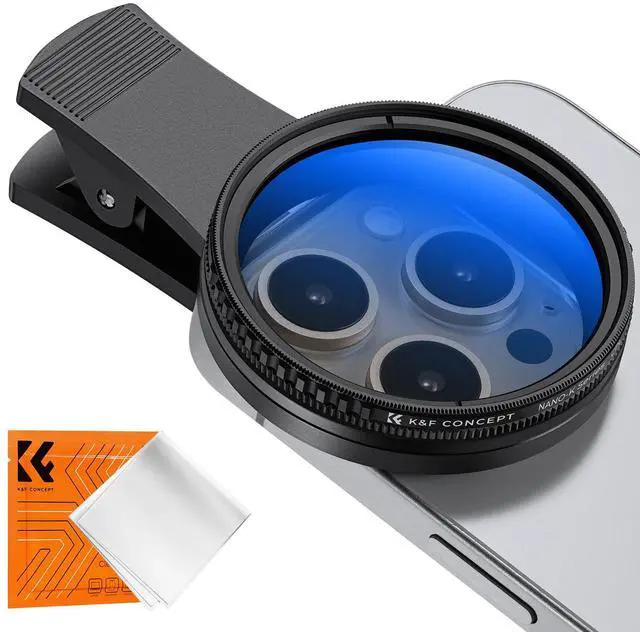 Main image of CONCEPT 52mm Clip-on CPL Phone Camera Lens Filter Kit, Circular Polarizer Polarizing Filter Compatible with iPhone 17 16 15 14 13 12 11