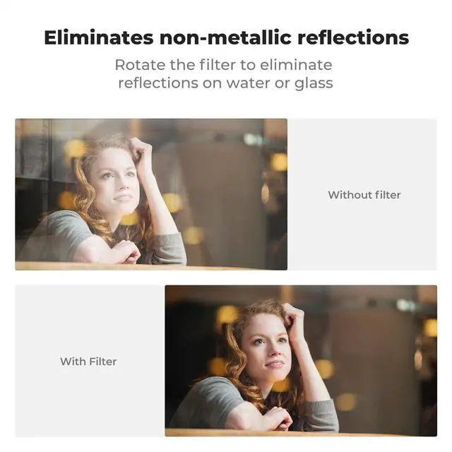 Alt view image 3 of 7 - CONCEPT 52mm Clip-on CPL Phone Camera Lens Filter Kit, Circular Polarizer Polarizing Filter Compatible with iPhone 17 16 15 14 13 12 11