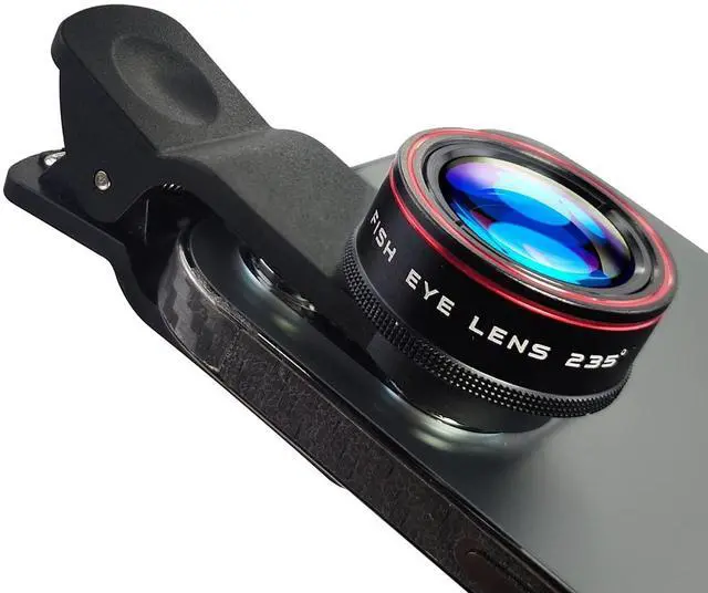 Main image of Phone Camera Lens, Clip on Cell HD Phone Fisheye Lens kit, 235° Fisheye Lens for Most iPhone Android Samsung Phones and Smartphones