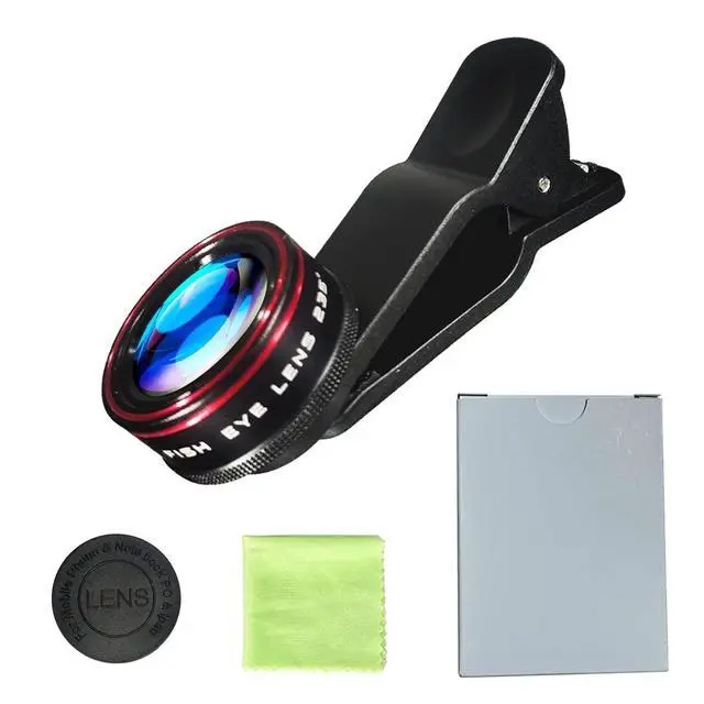 Alt view image 7 of 7 - Phone Camera Lens, Clip on Cell HD Phone Fisheye Lens kit, 235° Fisheye Lens for Most iPhone Android Samsung Phones and Smartphones