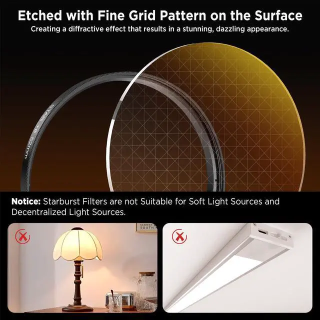 Alt view image 6 of 6 - 8 Points Star Filter,52mm Rotatable Star Lens for iPhone 16/15/14/13 Pro Max Moto Google Samsung TCL Phone, Cross-Screen Sparkle Effect Starburst Filter with Clip,Nightscape