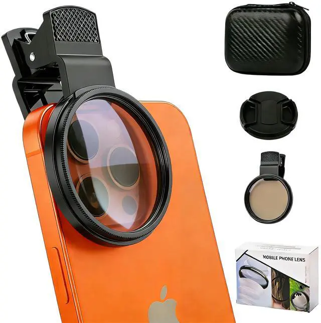 Main image of 37mm Clip-On CPL Filter Circular Polarizing Lens Kit to Eliminate Glare & Boost Color, Optical Multi-Coated Glass with Universal Clip for Mobile Photography for Android Phone iPhone 6 7 8 9 10 11 12