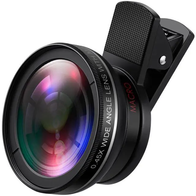 Alt view image 3 of 3 - (Upgraded) Phone Camera Lens, 0.45X Super Wide Angle Lens, 15X Macro Lens, Clip-On 2 in 1 Professional for iPhone Lens Kit for TIK Tok, Vlog, Yotube, Compatible with iPhone, Samsung, Google Pixel
