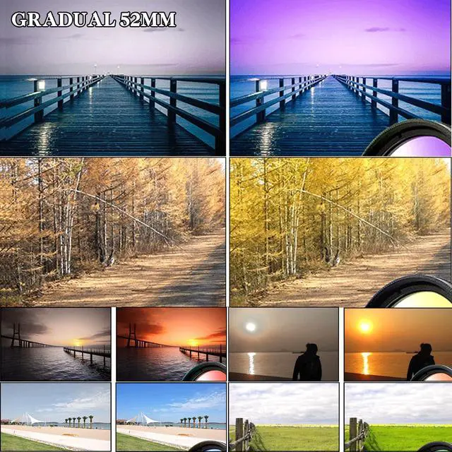 Alt view image 2 of 7 - 10 in 1 Phone Camera Lens Kit, 52mm Clip-on Glass CPL Polarizing Lens for iPhone with 10 x Macro Lens, 7 Color Lens Filters and CPL Filter