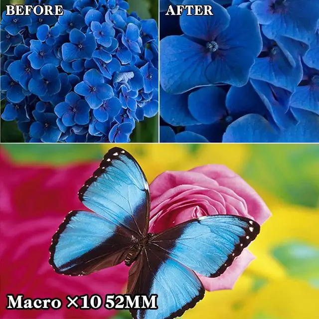 Alt view image 3 of 7 - 10 in 1 Phone Camera Lens Kit, 52mm Clip-on Glass CPL Polarizing Lens for iPhone with 10 x Macro Lens, 7 Color Lens Filters and CPL Filter