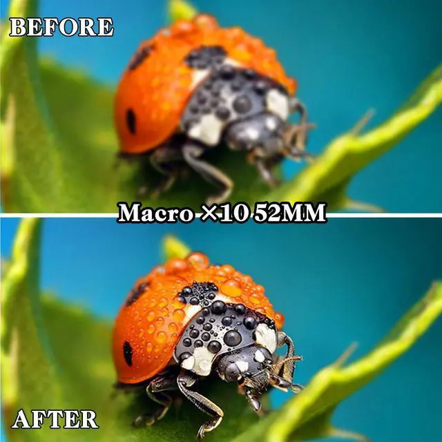 Alt view image 6 of 7 - 10 in 1 Phone Camera Lens Kit, 52mm Clip-on Glass CPL Polarizing Lens for iPhone with 10 x Macro Lens, 7 Color Lens Filters and CPL Filter