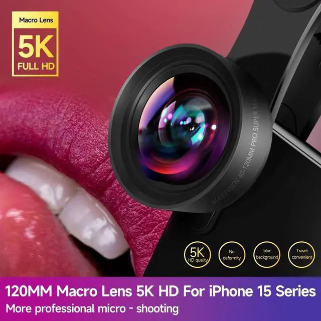 Alt view image 2 of 7 - 120MM Macro Lens for iPhone - Super Macro with , Professional Universal Clip Phone Camera Lens for Photo Video Lens of iPhone Samsung Android