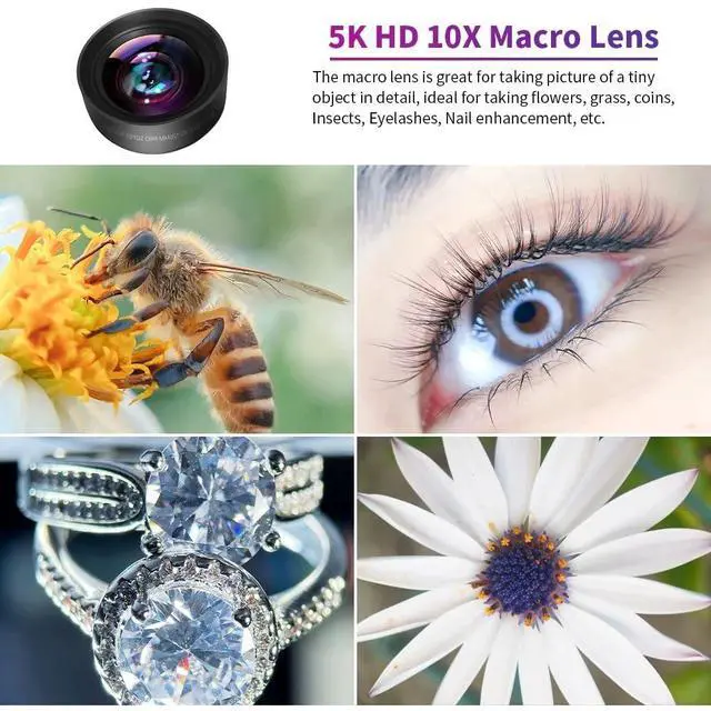 Alt view image 4 of 7 - 120MM Macro Lens for iPhone - Super Macro with , Professional Universal Clip Phone Camera Lens for Photo Video Lens of iPhone Samsung Android
