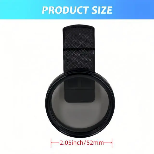 Alt view image 2 of 5 - 52mm Clip-on CPL Phone Camera Lens Filter, Universal Polarizing Filter with Clip Kit, Compatible with iPhoneSamsung/Android Smartphones
