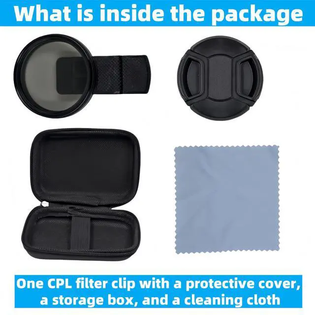 Alt view image 4 of 5 - 52mm Clip-on CPL Phone Camera Lens Filter, Universal Polarizing Filter with Clip Kit, Compatible with iPhoneSamsung/Android Smartphones
