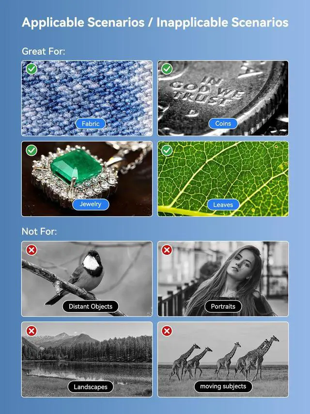 Alt view image 7 of 7 - Phone Microscope 200X with LED Light & CPL Filter, Pocket Microscope Camera Attachment for iPhone & Android, No App Needed, STEM Science Gift for Kids, Coin, Jewelry, Plants, Small Objects Inspection