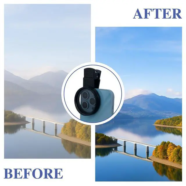 Alt view image 4 of 7 - 52mm Clip-On Circular Polarizer (CPL) Lens Filter Kit Professional Phone Camera Filter for iPhone 1711 & Compatible DSLR Cameras