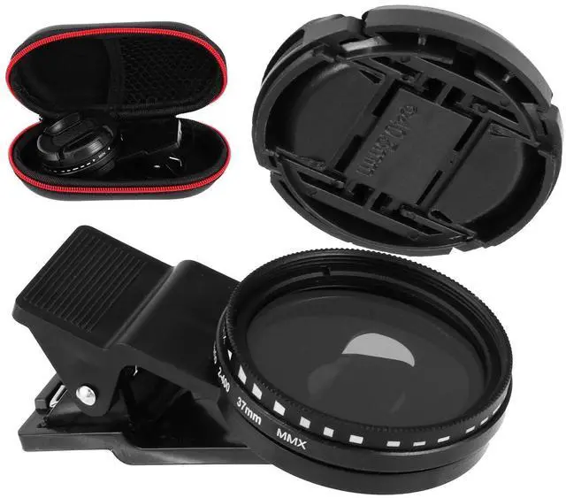 Main image of 37mm CPL Phone Camera Lens, Universal Phones Camera Lens, ND 2-400 Cell Lens Adjustable Density Filter with Phone Clip for iPhone for Samsung Android Smartphones
