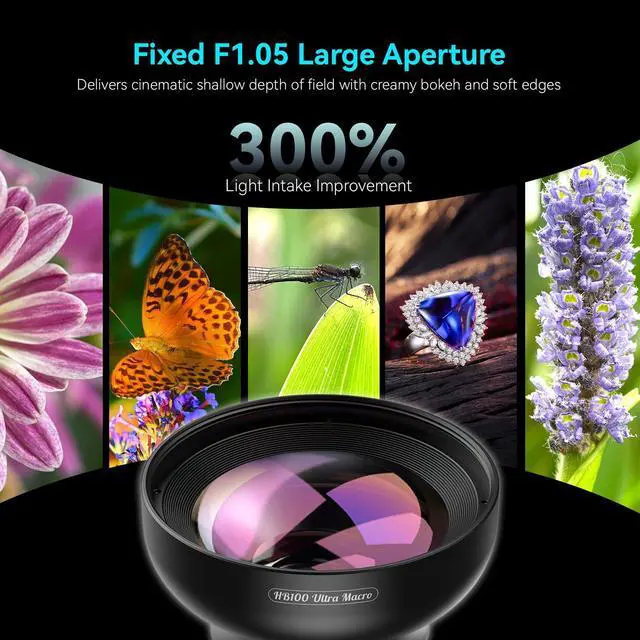 Alt view image 3 of 7 - 100Ultra Macro Lens - Enhanced Version Smartphone Lens for iPhone, Samsung, Pixel | Professional Macro Photography of Flowers, Iinsects, Jewelry, Food Details and Other Small Objects