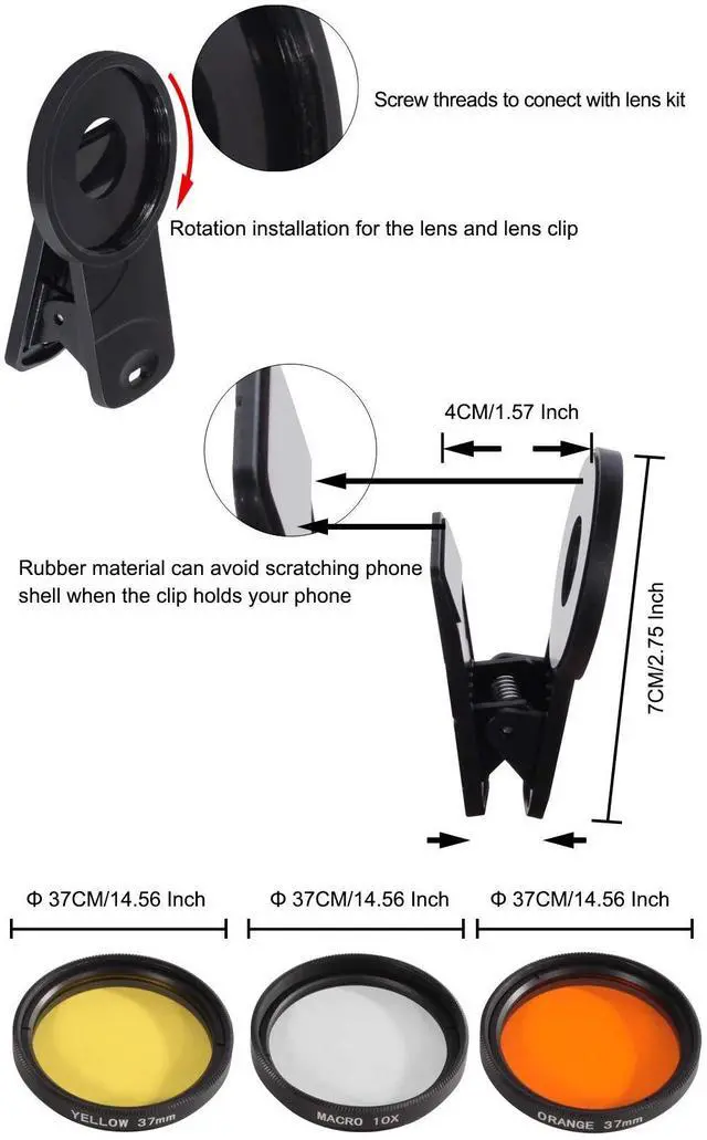 Alt view image 2 of 7 - Coral Lens Filter Kits for Phone