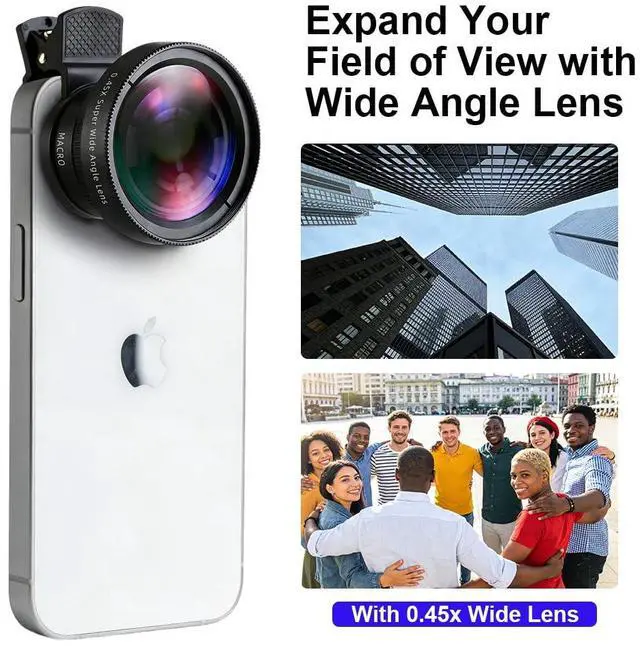 Alt view image 3 of 7 - Macro & Wide Angle Lens for iPhone, Phone Camera Lens Kit with CPL Polarizing Filter & 4752mm Adapter Ring, Professional iPhone Camera Lens Accessories for Photography