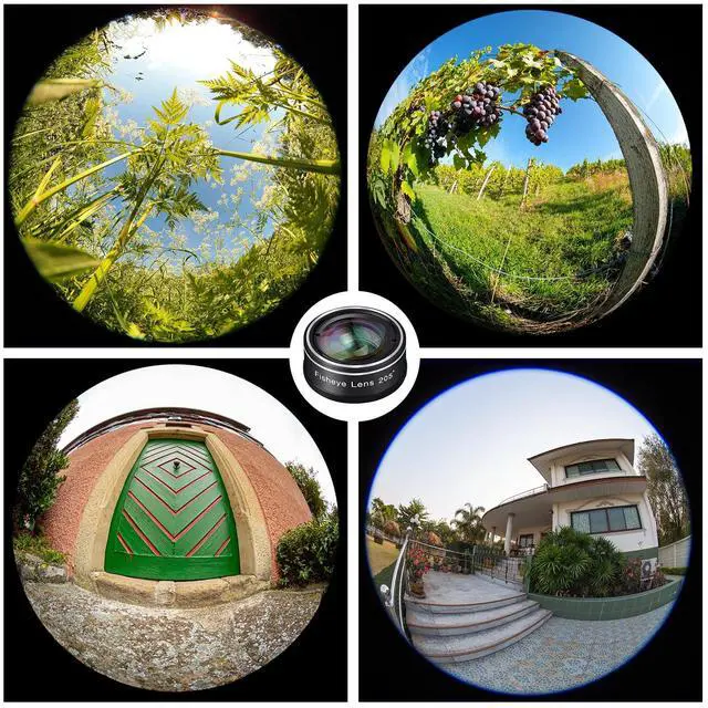 Alt view image 5 of 6 - Phone Camera Lens, 3 in 1 Phone Lens kit-205° Fisheye Lens + Macro Lens + 120° Wide Angle Lens,Clip on Cell Phone Camera Lens Kits Compatible with iPhone,Most Smartphones