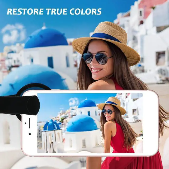 Alt view image 7 of 7 - 52mm Polari/zed Camera Lens Phone Universal CPL Filter Clip Kit, Portable Phone Polarizing Lens Filter for Cell Phones Camera Assistant Len and Effects Filters(Black)