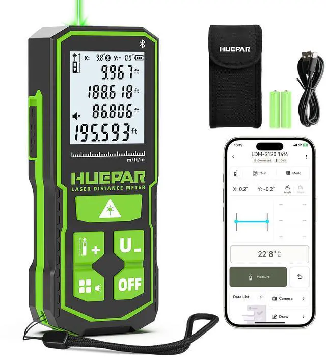 Main image of S60-G-BT Professional Bluetooth Laser Measuring Tool, 200ft