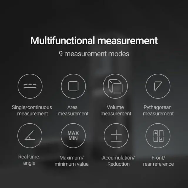 Alt view image 3 of 7 - LSA Laser Distance Meter, 165ft, 2mm Accuracy, 11 Modes, Portable