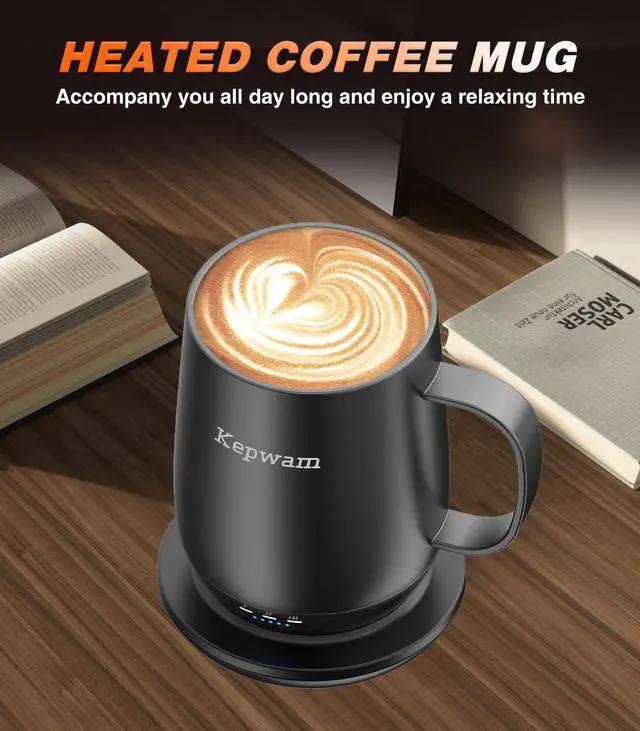 Alt view image 5 of 7 - Self Heating Coffee Mug T2, 16oz Smart Heated Coffee Mug, 150 Min Battery Life - Hot up to 149 Temperature Control Coffee Mug Warmer, Gifts for Dad Mom (No APP)