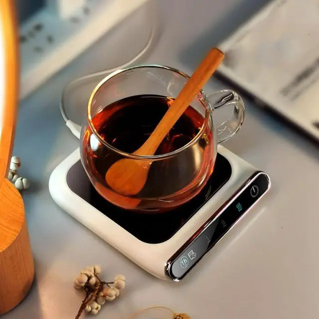 Alt view image 2 of 7 - Coffee Mug Warmer | 3 Temp Settings Rechargeable Cup Warmer | USB Charging Coffee Cup Warmers, Auto Shut Off for Home Living Room Kitchen