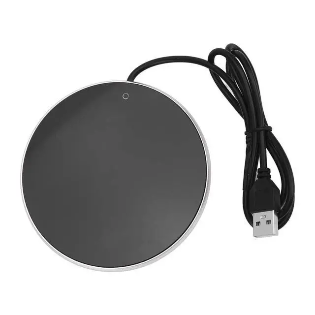 Alt view image 4 of 7 - USB Candle Warmer Plate Auto Shut Off Small Portable 5V 2A Coffee Mug Warmer for Home Office Silver