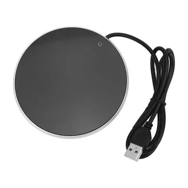 Alt view image 5 of 7 - USB Candle Warmer Plate Auto Shut Off Small Portable 5V 2A Coffee Mug Warmer for Home Office Silver