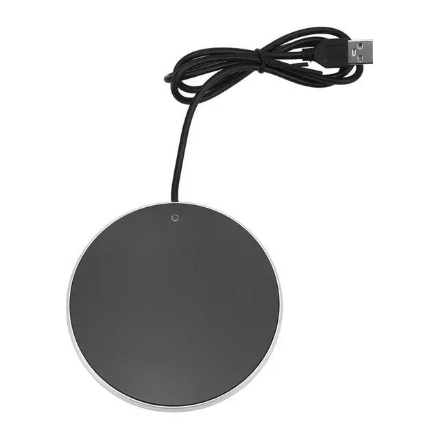 Alt view image 6 of 7 - USB Candle Warmer Plate Auto Shut Off Small Portable 5V 2A Coffee Mug Warmer for Home Office Silver