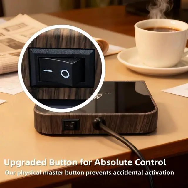 Alt view image 5 of 7 - Coffee Mug Warmer & Candle Warmer 2-in-1, 6 Temps, 12-Hr Timer & Auto Shut-Off, 46W Electric Smart Cup Warmer for Desk, Coffee Gifts for Women Men & Home Office