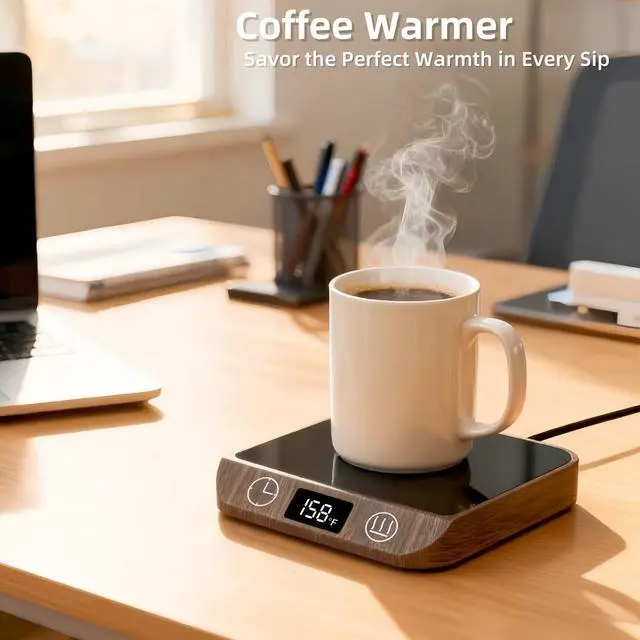 Alt view image 3 of 7 - Coffee Mug Warmer & Candle Warmer 2-in-1, 6 Temps, 12-Hr Timer & Auto Shut-Off, 46W Electric Smart Cup Warmer for Desk, Coffee Gifts for Women Men & Home Office