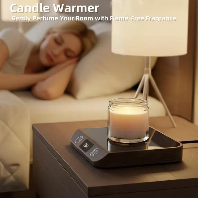 Alt view image 4 of 7 - Coffee Mug Warmer & Candle Warmer 2-in-1, 6 Temps, 12-Hr Timer & Auto Shut-Off, 46W Electric Smart Cup Warmer for Desk, Coffee Gifts for Women Men & Home Office
