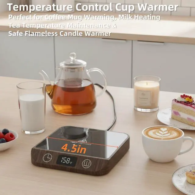 Alt view image 7 of 7 - Coffee Mug Warmer & Candle Warmer 2-in-1, 6 Temps, 12-Hr Timer & Auto Shut-Off, 46W Electric Smart Cup Warmer for Desk, Coffee Gifts for Women Men & Home Office