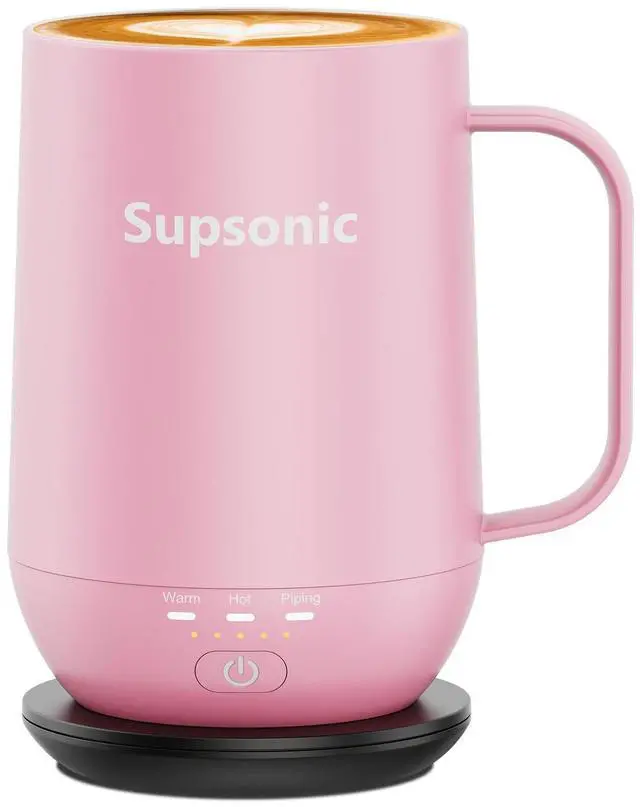 Main image of - 16oz Self Heating Coffee Mug, Smart Heated Coffee Mug Faster Direct-Contact Heating Up to 149°F, Coffee Mug Warmer Set with Auto Shut-Off - Gifts for Men Women | S2