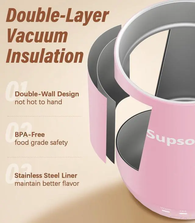 Alt view image 6 of 7 - - 16oz Self Heating Coffee Mug, Smart Heated Coffee Mug Faster Direct-Contact Heating Up to 149°F, Coffee Mug Warmer Set with Auto Shut-Off - Gifts for Men Women | S2