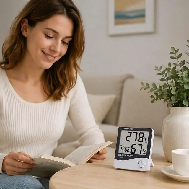 Alt view image 5 of 7 - Digital Hygrometer & Thermometer Indoor Temperature and Humidity Monitor, Mini Room Sensor for Home