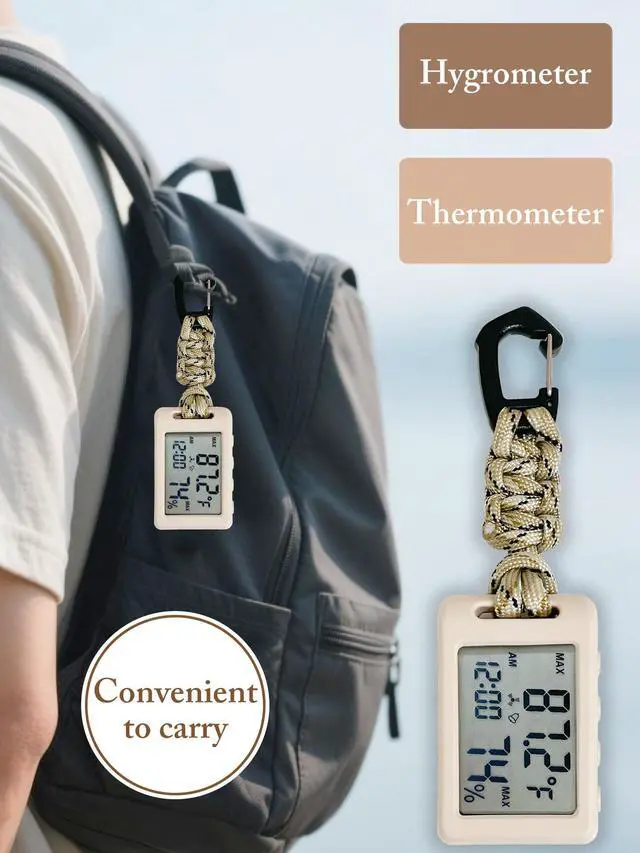 Alt view image 4 of 7 - Portable Mini Thermometer,Digital Hygrometer Humidity Meter