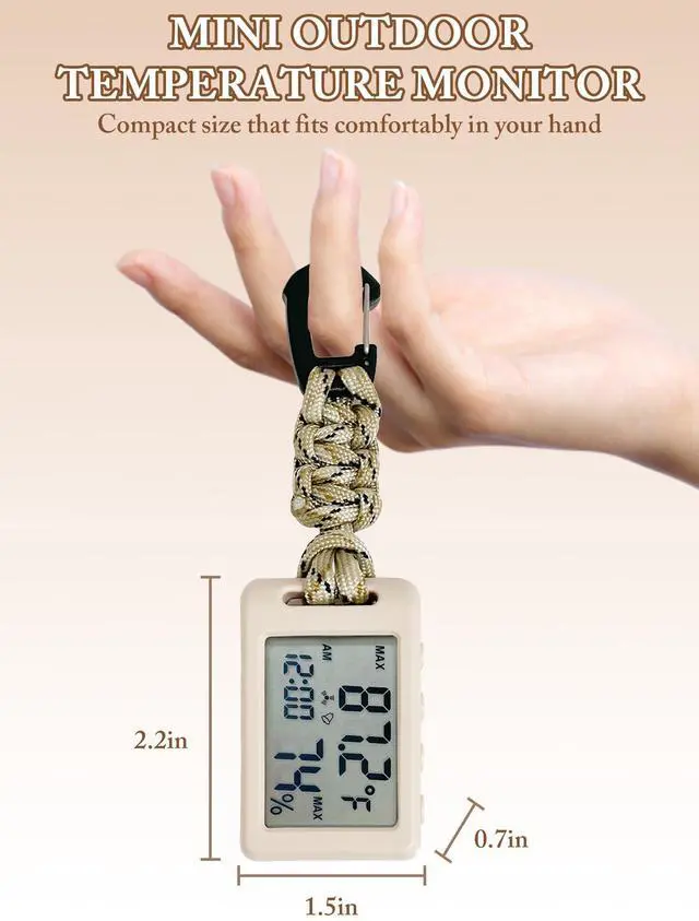 Alt view image 7 of 7 - Portable Mini Thermometer,Digital Hygrometer Humidity Meter